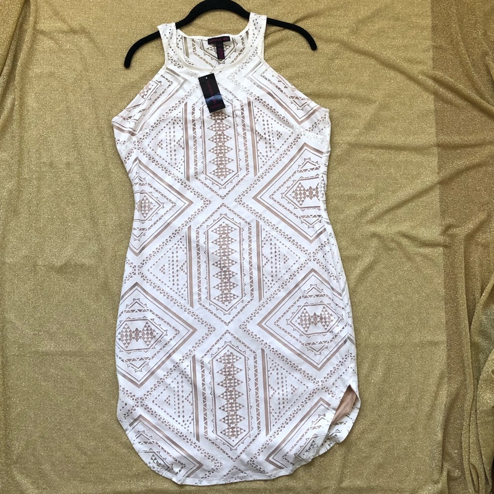 white body hugging dress | material girl